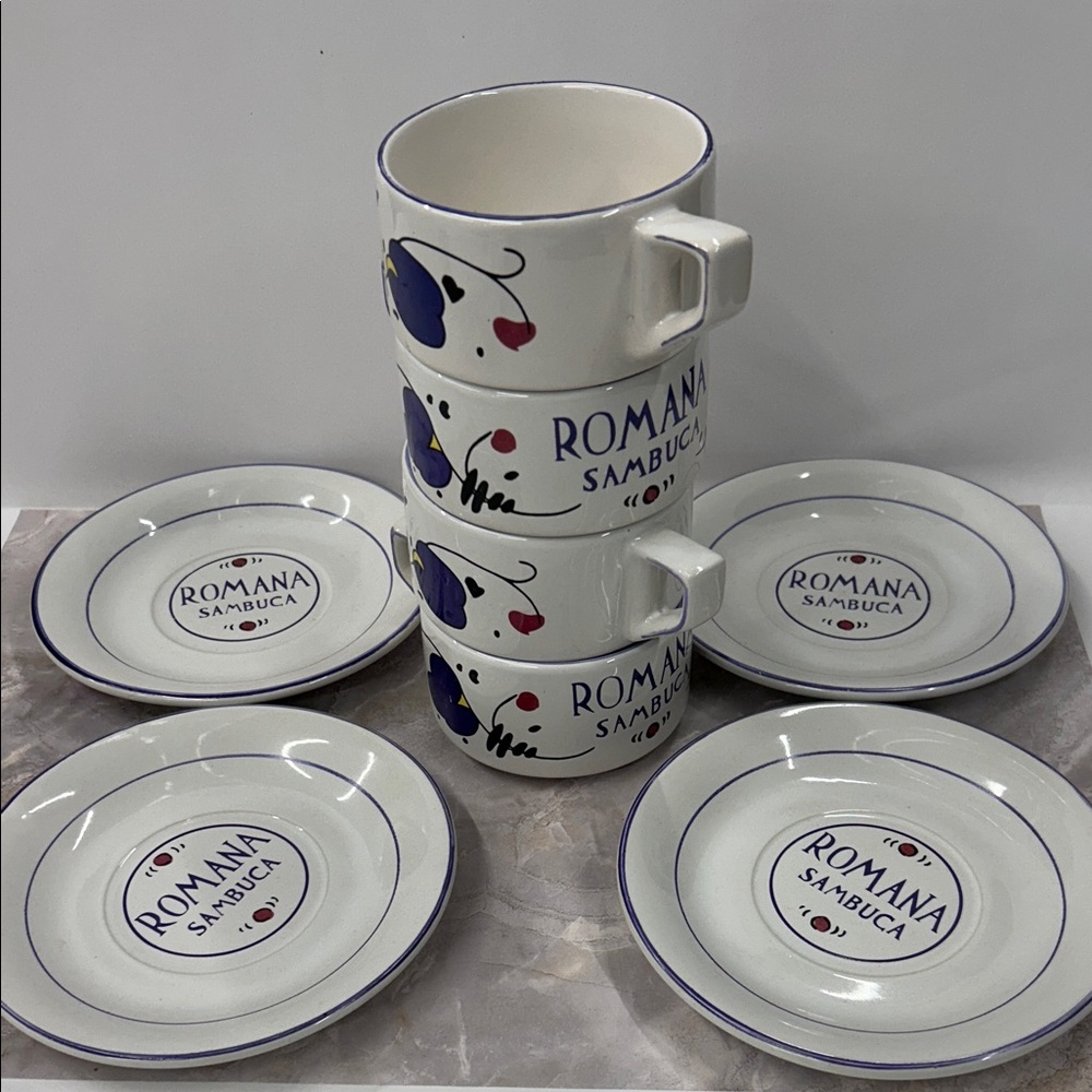 Romana Sambuca Vintage Espresso/Cappuccino cup and saucer- set of 4